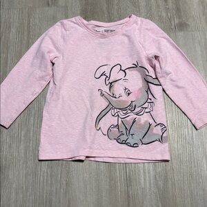 Jumping beans Pink Long Sleeve Shirt with Elephant Print